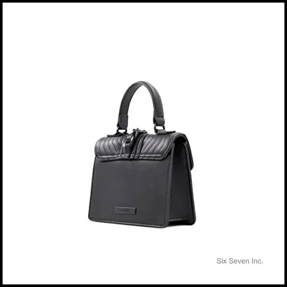 Synthetic Top Handle Bag Compact Chic Minimal Day to Night Accessory